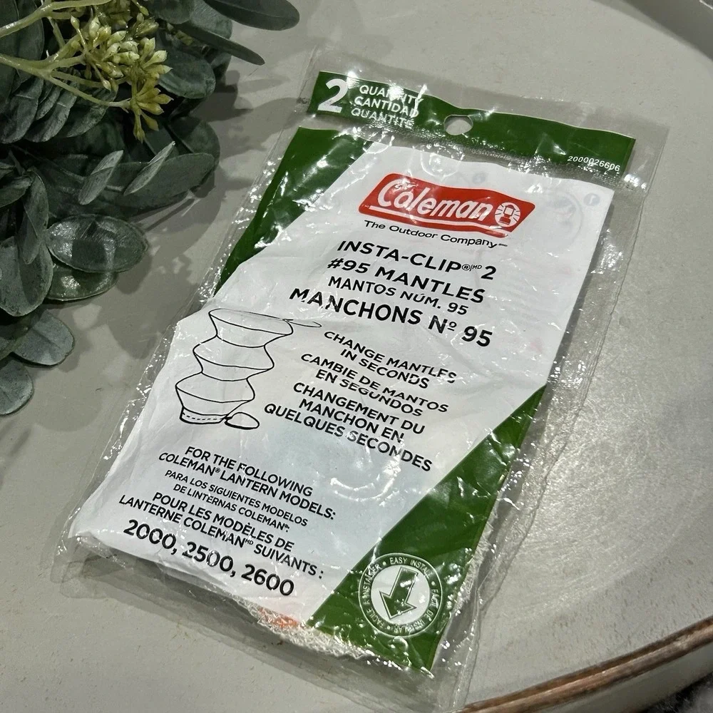 GENUINE ‎ Coleman INSTA CLIP #95 LANTERN MANTLES 1-2 PACK FACTORY SEALED